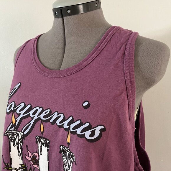 Boygenius Sz XL 3 Candles Tank Purple Cotton Knit Band Tee - Picture 2 of 6
